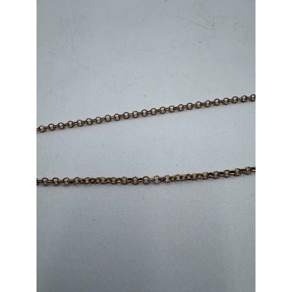 Gold Tone Long Chain Necklace White Faceted Stone Pendant Multi Strand Tassel - Picture 7 of 9